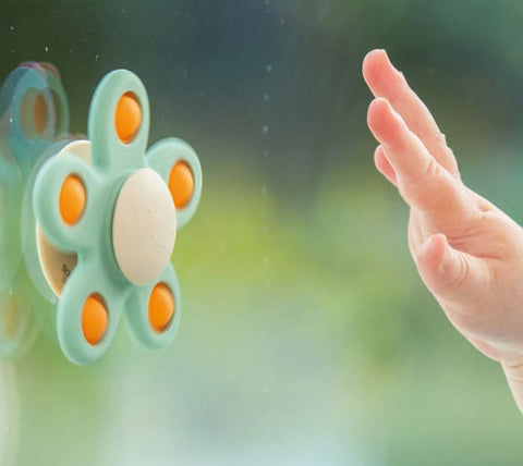 Silisoft Baby Fidget Spinner (Neutral)-Baby & Toddler Gifts,Baby Sensory Toys,Baby Soft Toys,Baby Toys,Fidget,Fidget Spinner,Games & Toys,Stocking Stuffers,TickiT-Flower-54593-Learning SPACE