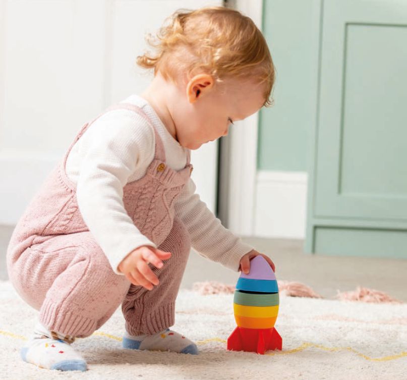 Silisoft Rocket Stacker-Baby & Toddler Gifts,Baby Soft Toys,Baby Toys,Games & Toys,Stacking Toys & Sorting Toys,TickiT-Rainbow-54549-Learning SPACE