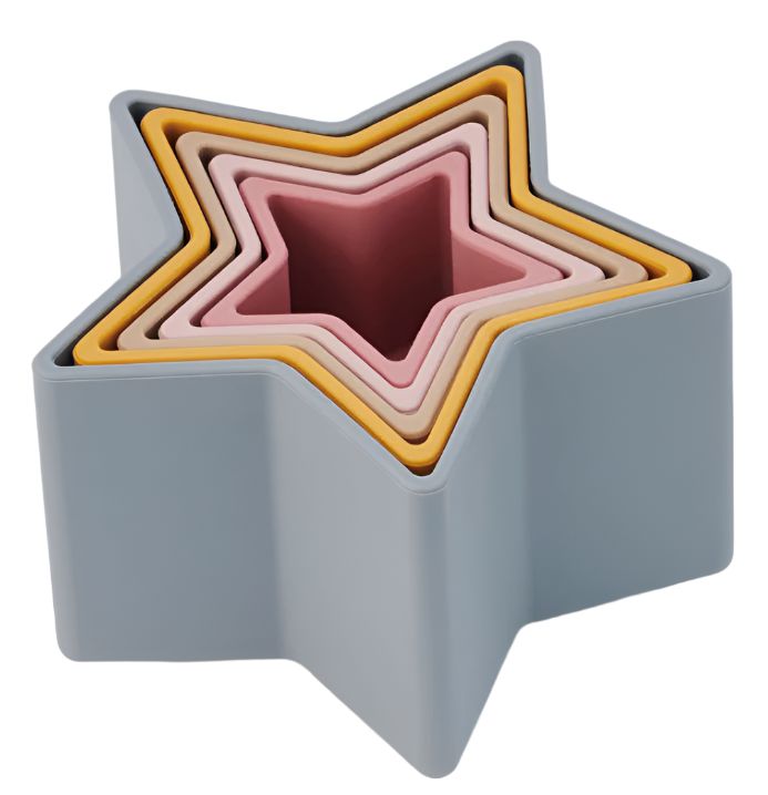 Silisoft Star Stacking Cups-Baby & Toddler Gifts,Baby Sensory Toys,Baby Toys,Games & Toys,Stacking Toys & Sorting Toys,TickiT-Earth-54533-Learning SPACE