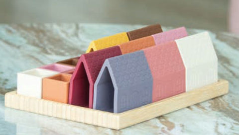 Silisoft Village Blocks (Earth) – Ages 12M+-Baby Toys,Early years Games & Toys,Games & Toys,Imaginative Play,Stacking Toys & Sorting Toys-Learning SPACE