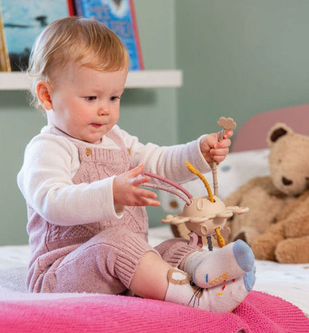 Silisoft Zip Pull Toy - Baby Fidget Toy-Baby & Toddler Gifts,Baby Sensory Toys,Baby Toys,Games & Toys,Sensory,sensory activity,Tactile Toys & Books,TickiT,Visual Sensory Toys-Earth-54567-Learning SPACE