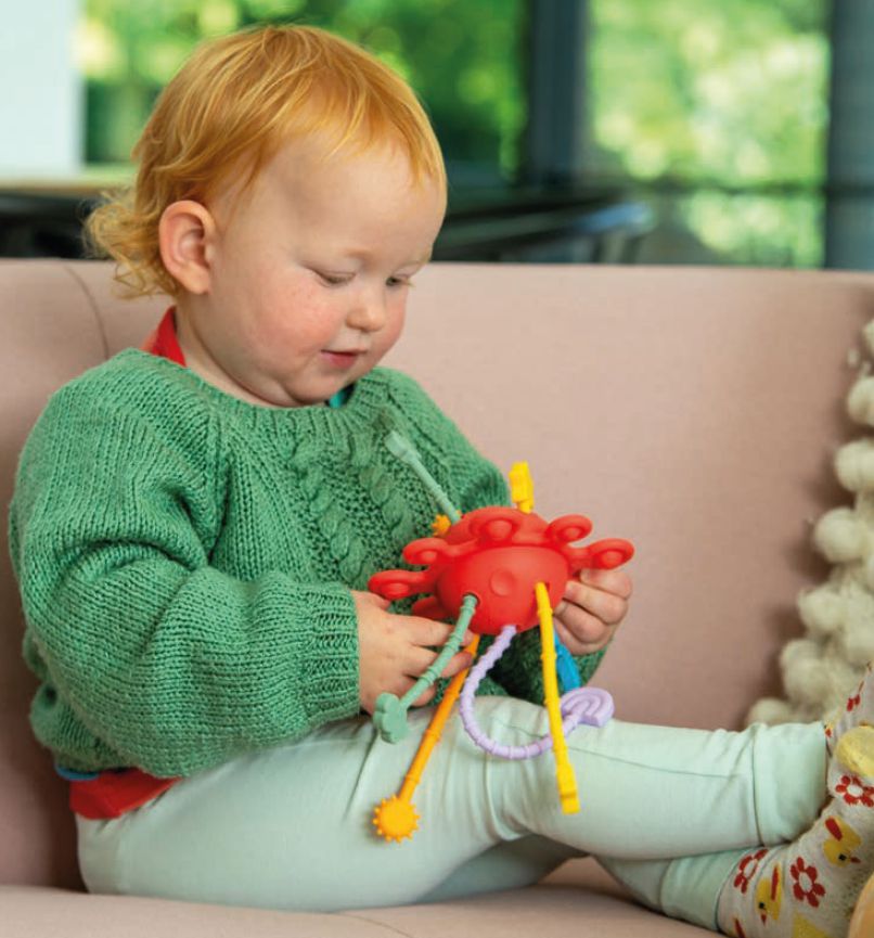 Silisoft Zip Pull Toy - Baby Fidget Toy-Baby & Toddler Gifts,Baby Sensory Toys,Baby Toys,Games & Toys,Sensory,sensory activity,Tactile Toys & Books,TickiT,Visual Sensory Toys-Rainbow-54565-Learning SPACE