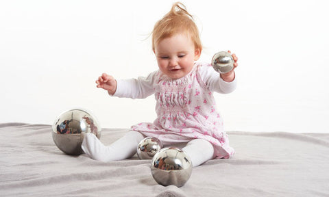 Silver Sensory Reflective Balls-AllSensory, Early Years Sensory Play, Sensory & Physio Balls, Sensory Balls, Stock, Tactile Toys & Books, TickiT, Visual Sensory Toys-Learning SPACE
