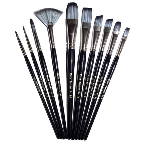 Silvertone Synthetic Brushes Assorted 10 Pack-Art Materials,Arts & Crafts,Atelier,Early Arts & Crafts,Major Brushes,Painting Accessories,Primary Arts & Crafts-Learning SPACE