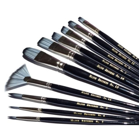 Silvertone Synthetic Brushes Assorted 10 Pack-Art Materials,Arts & Crafts,Atelier,Early Arts & Crafts,Major Brushes,Painting Accessories,Primary Arts & Crafts-Learning SPACE