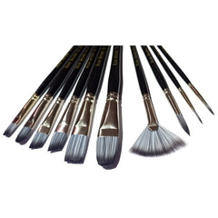 Silvertone Synthetic Brushes Assorted 10 Pack-Art Materials,Arts & Crafts,Atelier,Early Arts & Crafts,Major Brushes,Painting Accessories,Primary Arts & Crafts-Learning SPACE