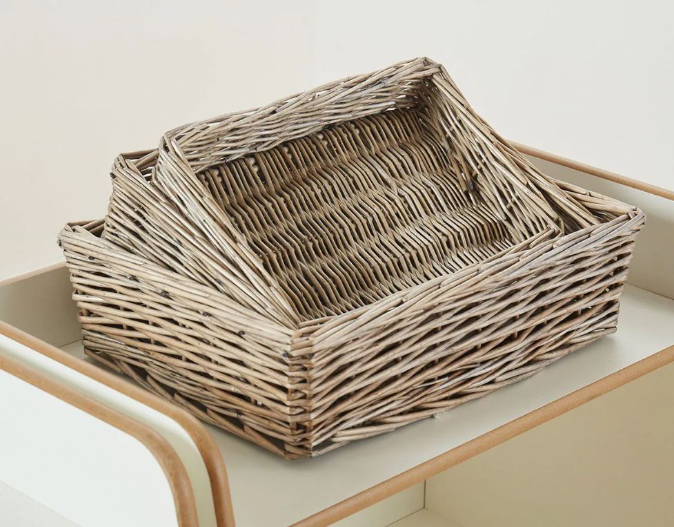 Silvery Padstow Baskets Medium (1Pk)-Cosy Direct,Storage,Storage Bins & Baskets,Wellbeing Furniture-Learning SPACE