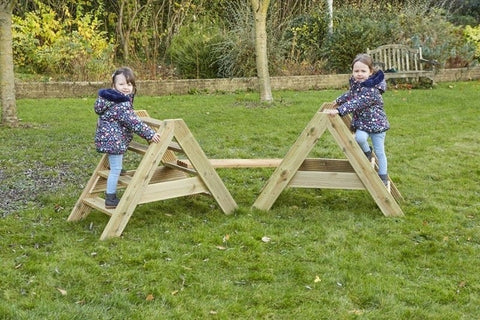 Simply Sturdy A-Frame Steps & Planks (8Pk)-Cosy Direct,Cosy Outdoor,Den Making Materials,Gross Motor and Balance Skills,Outdoor Climbing Frames,Playground,Playground Equipment,Sensory Dens-Learning SPACE
