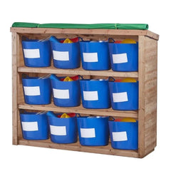 Single OutDoor Coverup Shelving Unit For Medium Tubs-Cosy Direct,Cosy Outdoor,Forest School & Outdoor Garden Equipment,Outdoor Furniture,Shelves,Storage,Storage Bins & Baskets,Wellbeing Furniture-Learning SPACE
