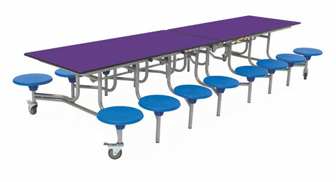 Sixteen Seat Rectangular Mobile Folding Table-Dining Furniture,Dining Tables,Folding Table,Furniture,Mobile Tables-Purple-Blue-9SRL101625-PU-BL-Learning SPACE