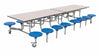 Sixteen Seat Rectangular Mobile Folding Table-Dining Furniture,Dining Tables,Folding Table,Furniture,Mobile Tables-White-Blue-9SRL101625-WH-BL-Learning SPACE