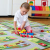 Small World Road Map Indoor/Outdoor Carpet Set of 4-Dropship,Kit For Kids,Mats & Rugs,Rugs,Small World,Square,Wellbeing Furniture-Learning SPACE