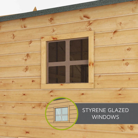 Snug Playhouse - Optional Tower With Slide or Activity Set-Dropship,Forest School & Outdoor Garden Equipment,Mercia Garden Products,Outdoor Playhouse,Play Houses,Playground Equipment,Playhouses-Learning SPACE