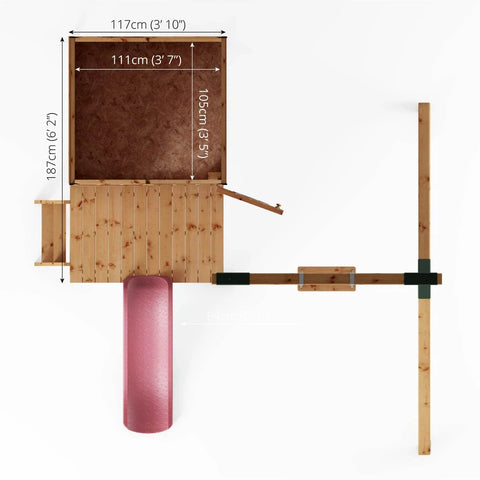 Snug Playhouse - Optional Tower With Slide or Activity Set-Dropship,Forest School & Outdoor Garden Equipment,Mercia Garden Products,Outdoor Playhouse,Play Houses,Playground Equipment,Playhouses-Learning SPACE