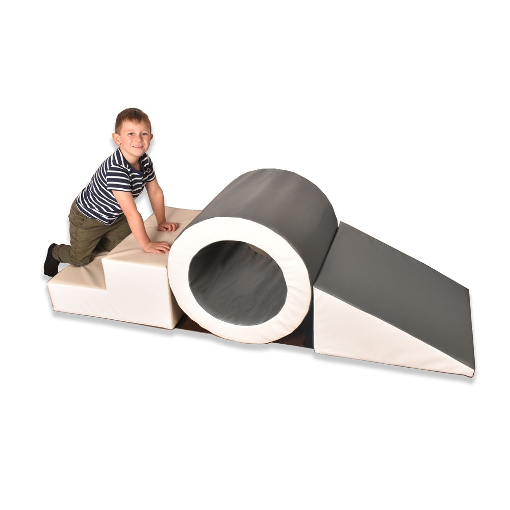 Soft Barrel set-Baby Soft Play and Mirrors,Dropship,Playmats & Baby Gyms,Soft Play Sets-Grey-T1431/GREY-Learning SPACE