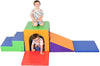 Soft Play Mountain Tunnel and Slide-Baby Sensory Toys,Baby Soft Play and Mirrors,Dropship,Eco Friendly,Play Mats & Baby Gyms,Playmats & Baby Gyms,Soft Play Sets,Stock-Multi-Coloured-T1423/MC-Learning SPACE