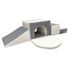 Soft Play Soft Tunnel climber-Baby Climbing Frame,Sensory Climbing Equipment,Soft Play Sets-Grey & White-Tunnel-GW-Learning SPACE