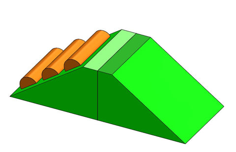 Softplay Modular Sets Sets-Educational Soft Play,Sensory Climbing Equipment,Soft Play Sets-2 Piece Slide-2PieceSlide-Learning SPACE