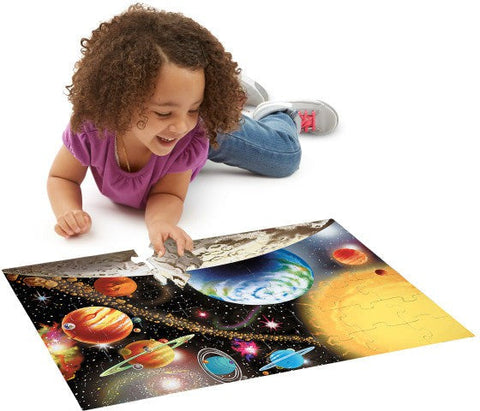 Solar System Floor Jigsaw Puzzle 48 Pieces-13-99 Piece Jigsaw,Games & Toys,Gifts For 3-5 Years Old,Outer Space,S.T.E.M,Science Activities,Stock-Learning SPACE