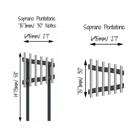 Soprano Pentatonic Freechimes with Legs - Sensory Garden Musical Instrument-Dropship,Matrix Group,Music,Outdoor Musical Instruments,Playground Equipment,Primary Music,Sensory Garden-Learning SPACE
