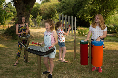 Soprano Quartet Ensemble - Sensory Garden Musical Instruments-Dropship,Matrix Group,Music,Outdoor Musical Instruments,Playground Equipment,Primary Music,Sensory Garden-Ground Fixed-LSPPSPEG-Learning SPACE