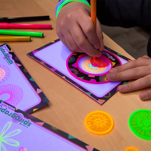 Spirograph Neon Set – Spiral into a World of Glowing Creativity!-excell2,Vivid Goliath-Learning SPACE