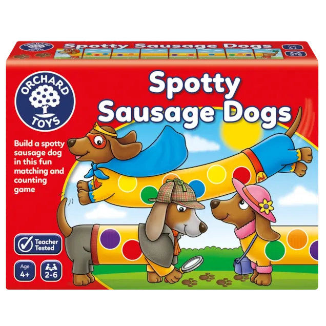 Spotty Sausage Dogs Board Game-Counting Numbers & Colour,Early years Games & Toys,Games & Toys,Orchard Toys,Table Top & Family Games-Learning SPACE
