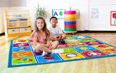 Square Alphabet 2x2m Carpet-Dropship,Educational Carpet,Kit For Kids,Learn Alphabet & Phonics,Mats & Rugs,Multi-Colour,Placement Carpets,Rugs,Square,Wellbeing Furniture-Learning SPACE
