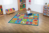Square Alphabet 2x2m Carpet-Dropship,Educational Carpet,Kit For Kids,Learn Alphabet & Phonics,Mats & Rugs,Multi-Colour,Placement Carpets,Rugs,Square,Wellbeing Furniture-Learning SPACE
