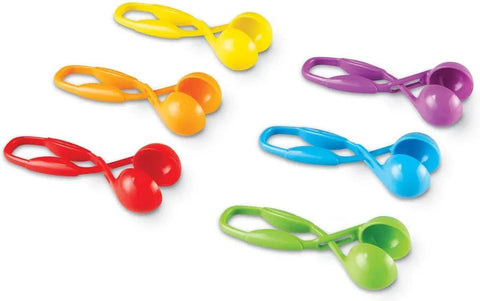 Squeezy Tweezers™ Pack of 6 - For Fine Motor Skills-Additional Need,Baby Bath. Water & Sand Toys,Fine Motor Skills,Helps With,Learning Resources,Messy Play,Outdoor Sand & Water Play,Sand & Water,Stock,Water & Sand Toys-Learning SPACE