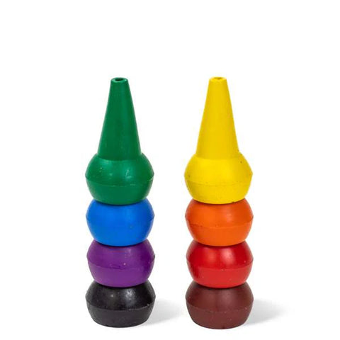 Stackable Crayons-Art Materials,Arts & Crafts,Bigjigs Toys,Crayons,Drawing & Easels,Early Arts & Crafts,Tiger Tribe-Retro Rainbow-TR70159-Learning SPACE