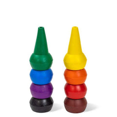 Stackable Crayons-Art Materials,Arts & Crafts,Bigjigs Toys,Crayons,Drawing & Easels,Early Arts & Crafts,Tiger Tribe-Retro Rainbow-TR70159-Learning SPACE