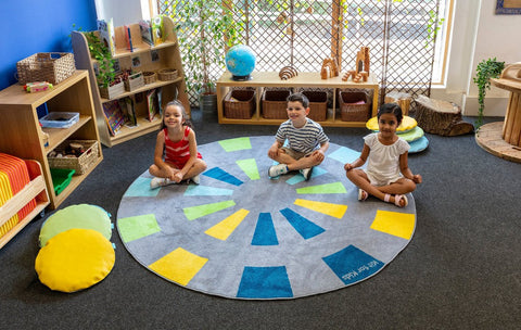 Starburst 2m Circular Carpet-Dropship,Kit For Kids,Mats & Rugs,Round,Rugs,Wellbeing Furniture-Learning SPACE