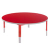 Start Right Height Adjustable Table - Circular-Classroom Furniture,Classroom Table,Height Adjustable,Metalliform,Round,Table,Wellbeing Furniture-Red-ST-12C-PSGY-RD-Learning SPACE