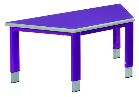 Start Right Height Adjustable Table - Trapezoidal-Classroom Furniture, Classroom Table, Height Adjustable, Metalliform, Table, Trapezoid, Wellbeing Furniture-Blue-Learning SPACE