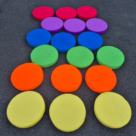 Step and Sound Pads – Step, Listen, Learn!-Early Years Musical Toys,EDUK8,Music,Music Class Pack,Outdoor Musical Instruments,Stepping Stones-Pack of 18-EDTSS/18-Learning SPACE