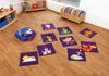Storytime 32 Interactive Carpet Tiles with holdall-Classroom Packs,Dropship,Kit For Kids,Mats,Mats & Rugs,Rugs,Sit Mats,Square,Wellbeing Furniture-Learning SPACE