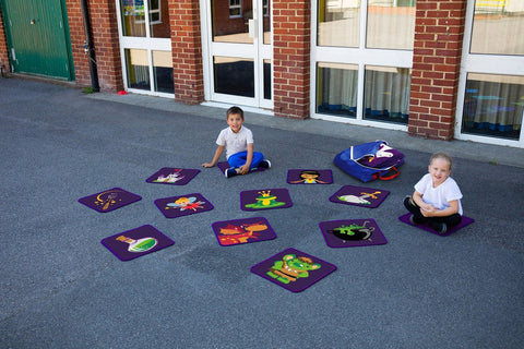 Storytime 32 Interactive Carpet Tiles with holdall-Classroom Packs,Dropship,Kit For Kids,Mats,Mats & Rugs,Rugs,Sit Mats,Square,Wellbeing Furniture-Learning SPACE