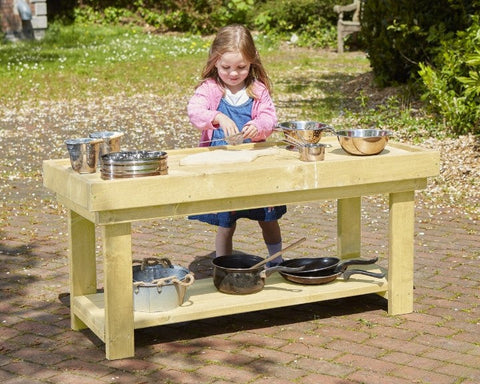 Sturdy Wooden Work Table-Cosy Direct,Cosy Outdoor,Forest School & Outdoor Garden Equipment,Messy Play,Mud Kitchen,Outdoor Classroom,Outdoor Furniture,Outdoor Play,Spring-Learning SPACE