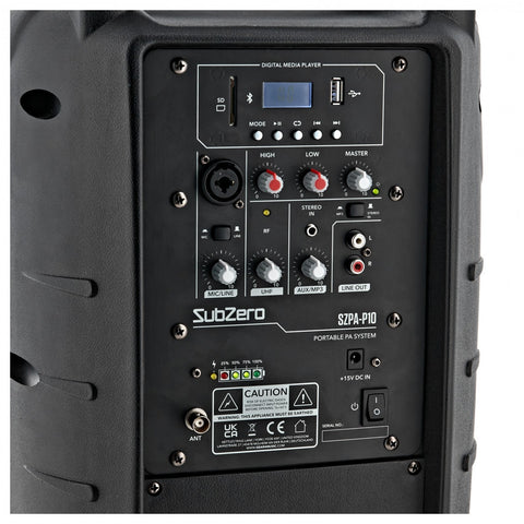 SubZero P10 Portable PA Speaker with Bluetooth & Wireless Mic-Music,Music Class Pack,Teenage Speakers-Learning SPACE