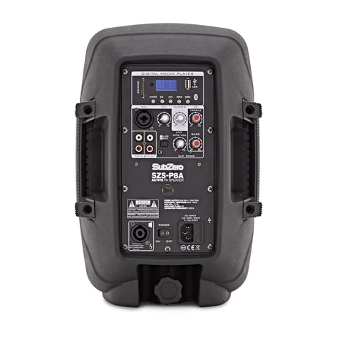 SubZero P8A 8" Active PA Speaker with Digital Media Player & Bluetooth-Music,Teenage Speakers-Learning SPACE