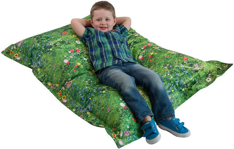 Summer Meadow Children's Bean Bag Floor Cushion-Bean Bags,Bean Bags & Cushions,Dropship,Eden Learning Spaces,Gifts for 5-7 Years Old,Nature Learning Environment,Nature Sensory Room,Nurture Room,Stock,Wellbeing Furniture-Learning SPACE