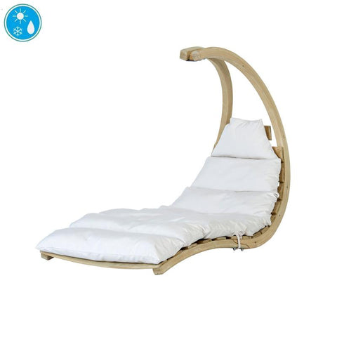 Swing Lounger - Creme-Swing Lounger-Amazonas,Cream,Dropship,Globo Furniture,Globo Swing Chair,Grey,Hanging Chair,Indoor,Single,Weatherproof,White-Learning SPACE