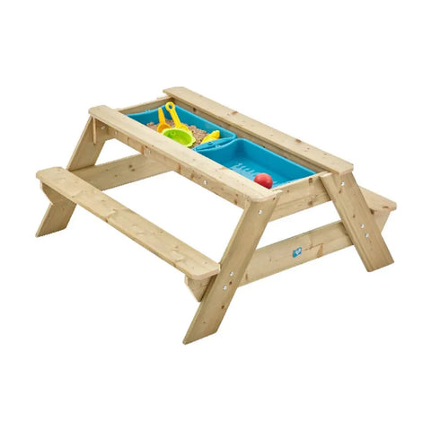 TP Deluxe Wooden Picnic Table Sandpit (UK Mainland Only)-Bench,Dropship,Messy Play,Outdoor Sand & Water Play,Outdoor Sand Pits,Picnic Table,TP Toys,Water & Sand Toys,Wooden Table-Learning SPACE