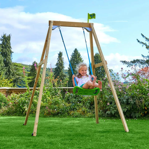 TP Forest Wooden Single Swing Set (UK Mainland Only)-Dropship,Outdoor Swings,swing,TP Toys-Learning SPACE