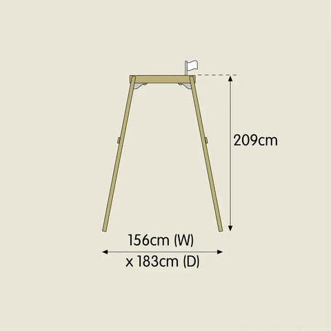 TP Forest Wooden Single Swing Set (UK Mainland Only)-Dropship,Outdoor Swings,swing,TP Toys-Learning SPACE