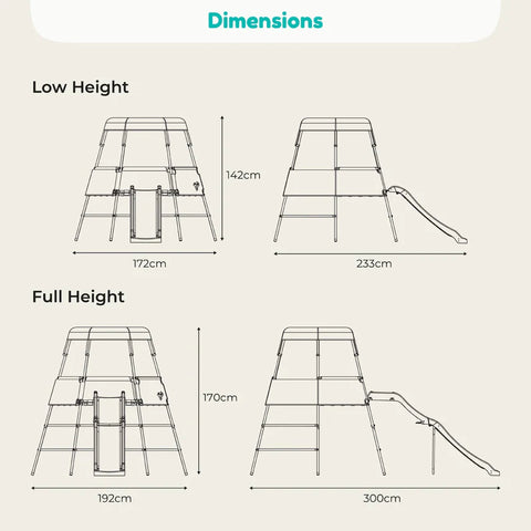 TP Growable Adventurer Metal Climbing Frame (UK Mainland Only)-Baby Climbing Frame,Dropship,Outdoor Climbing Frames,TP Toys-Learning SPACE