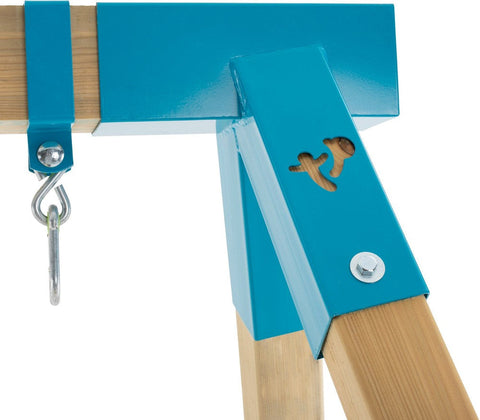 TP Kingswood Double Swing Square Wood Set with Giant Nest (UK Mainland Only)-Additional Need,Dropship,Gross Motor and Balance Skills,Helps With,Outdoor Swings,Playground Equipment,TP Toys-Learning SPACE