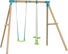 TP Kingswood Double with Set with Glider-Additional Need,Gross Motor and Balance Skills,Helps With,Outdoor Swings,Outdoor Toys & Games,Playground Equipment,TP Toys-Learning SPACE