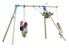 TP Knightswood Triple Wooden Swing Set With Glider And Button Seat (UK Mainland Only)-Dropship,Outdoor Play,Outdoor Swings,TP Toys-Learning SPACE